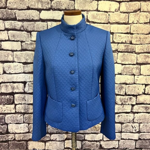 Casual Corner Jackets & Blazers - Casual Corner Vintage Blue Button Down Jacket Size 6